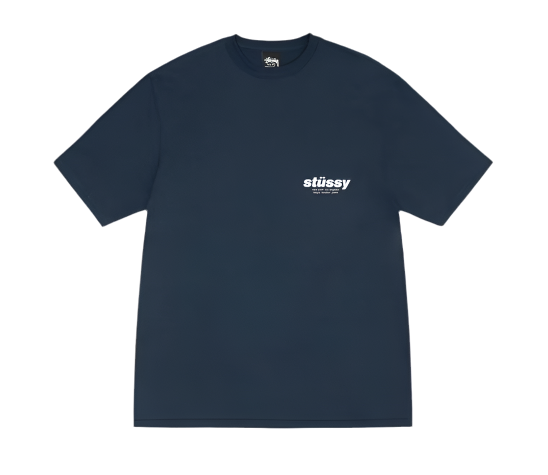 Stussy Rollers Navy Tee (2025)