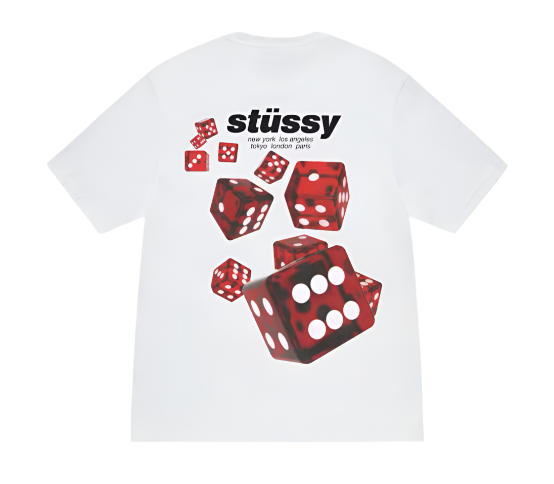 Stussy Rollers White Tee (2025)