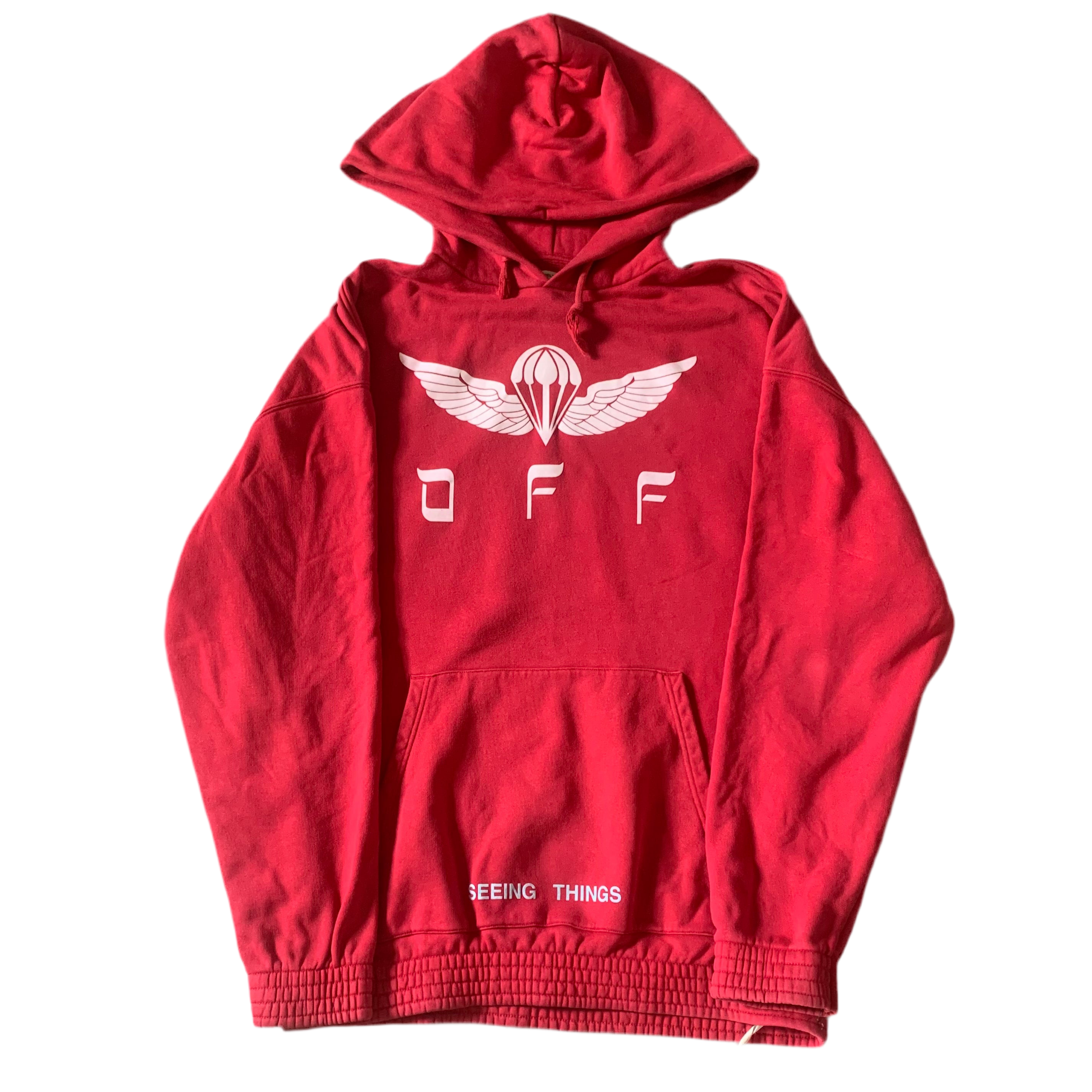 Off White Seeing Things Hoodie Red  (2017)