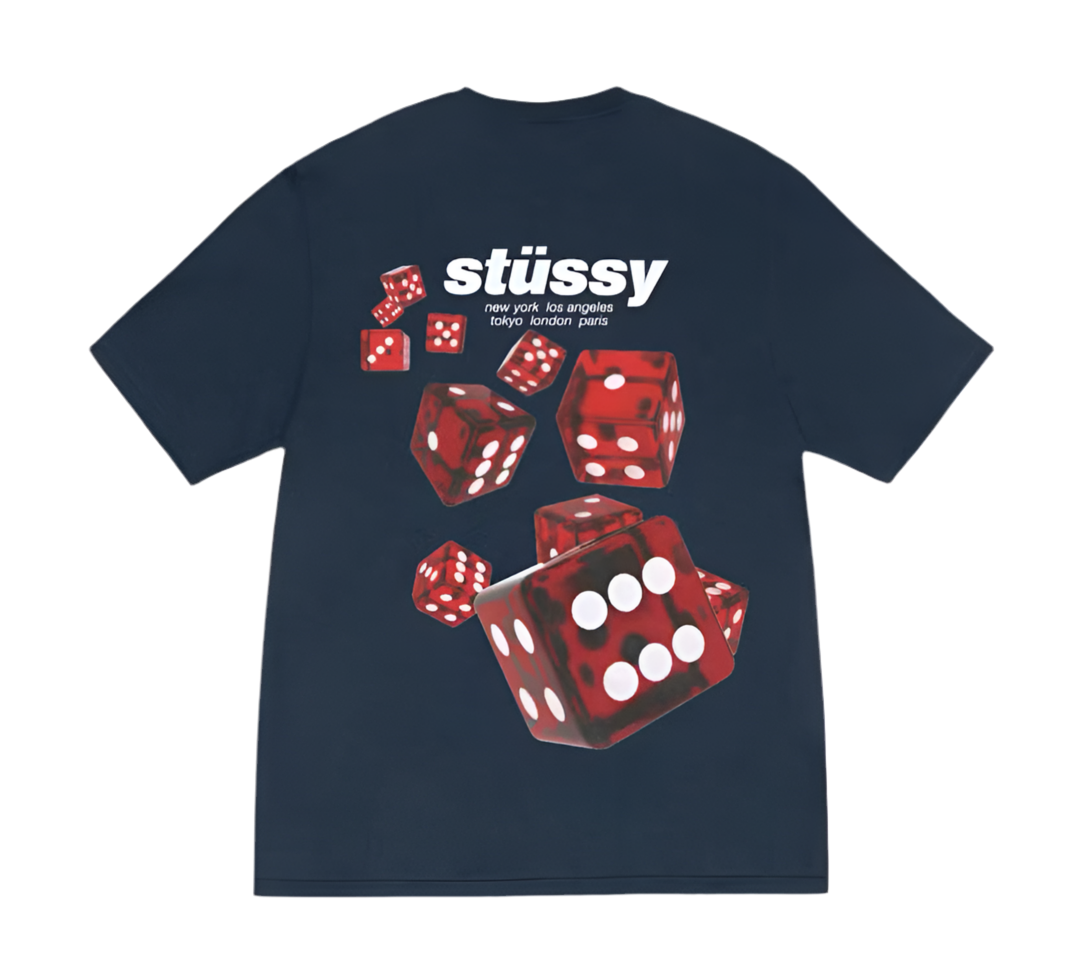 Stussy Rollers Navy Tee (2025)