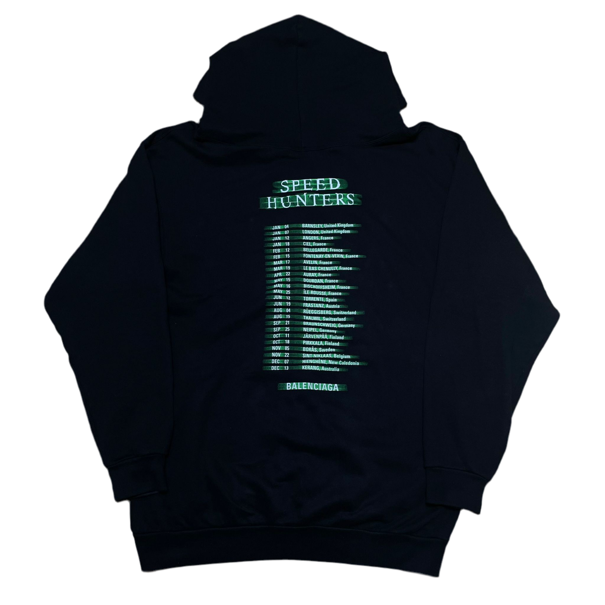 Balenciaga Speedhunters Black Zip Hoodie (2018)
