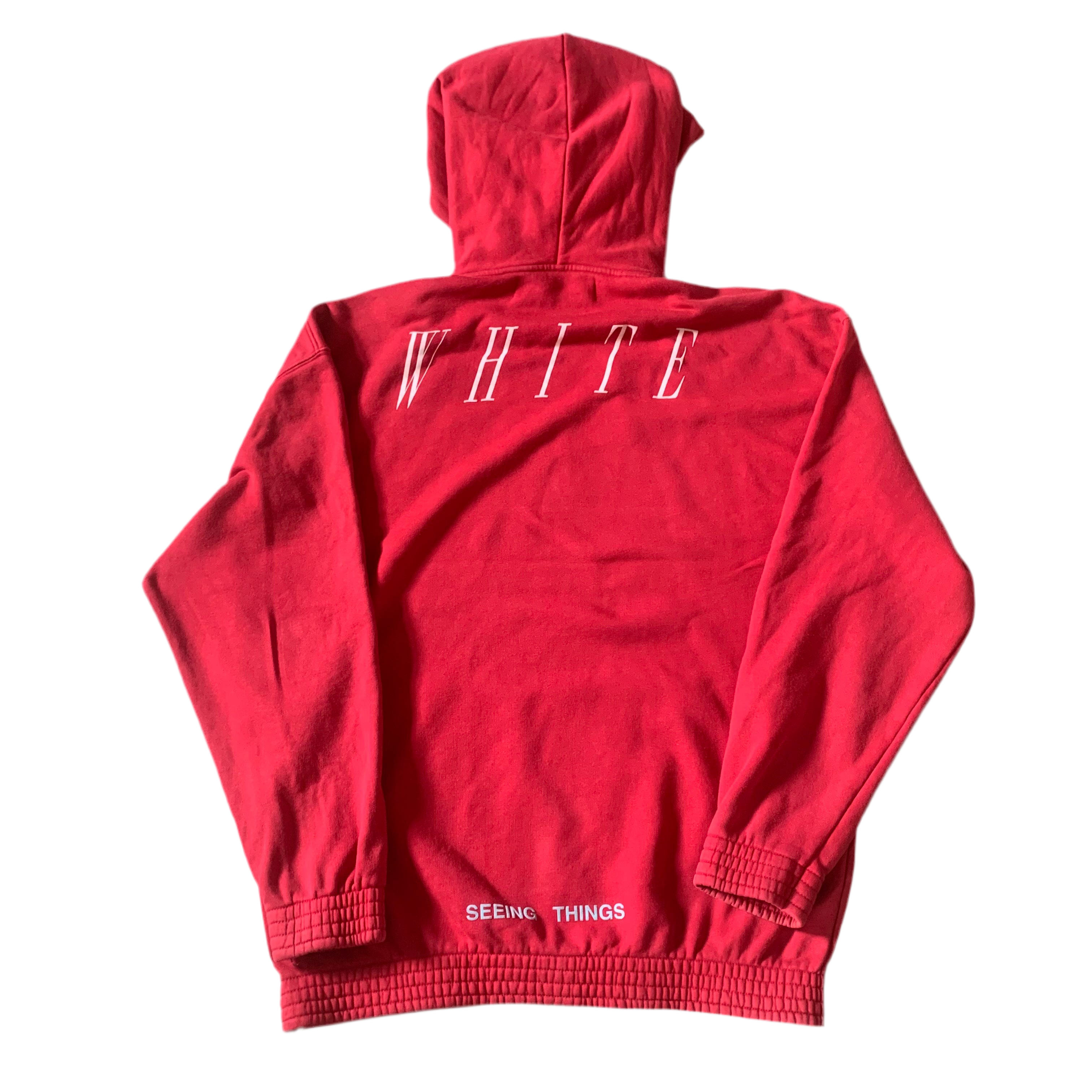 Off White Seeing Things Hoodie Red  (2017)