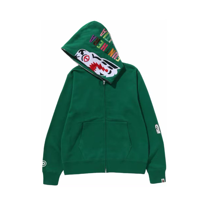 Bape Tiger Full Zip Hoodie Green (2023)