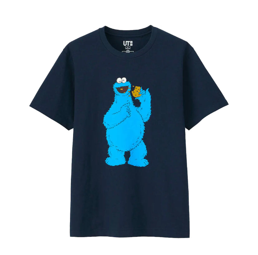 Kaws x Uniqlo x Sesame Street Cookie Monster Tee Navy (2018)