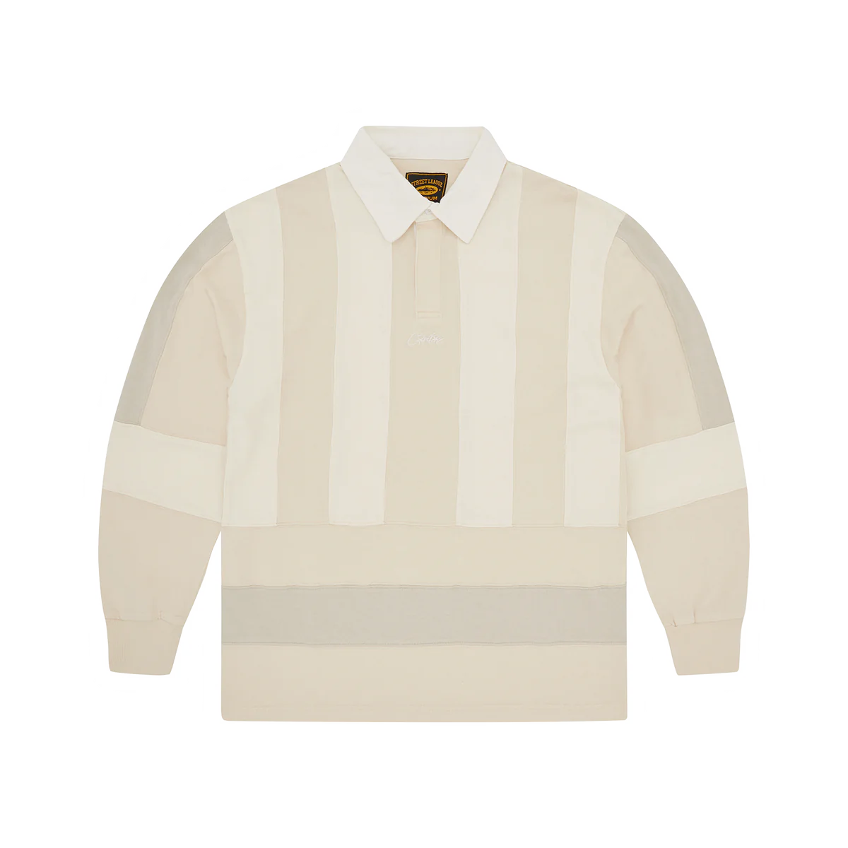 Corteiz Panel Strpez Rugby Shirt Cream (2024)