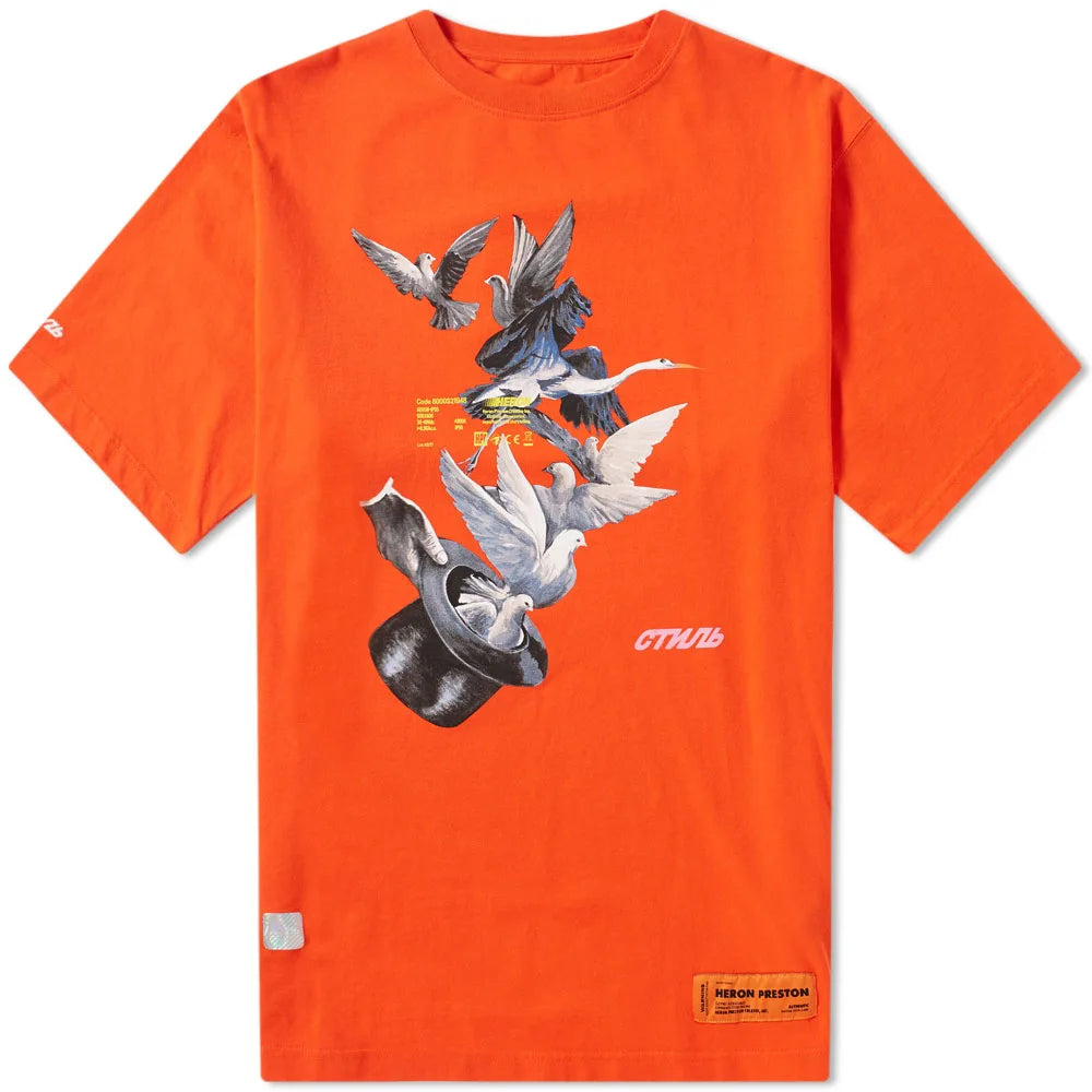 Heron Preston Doves Orange Tee (2019)