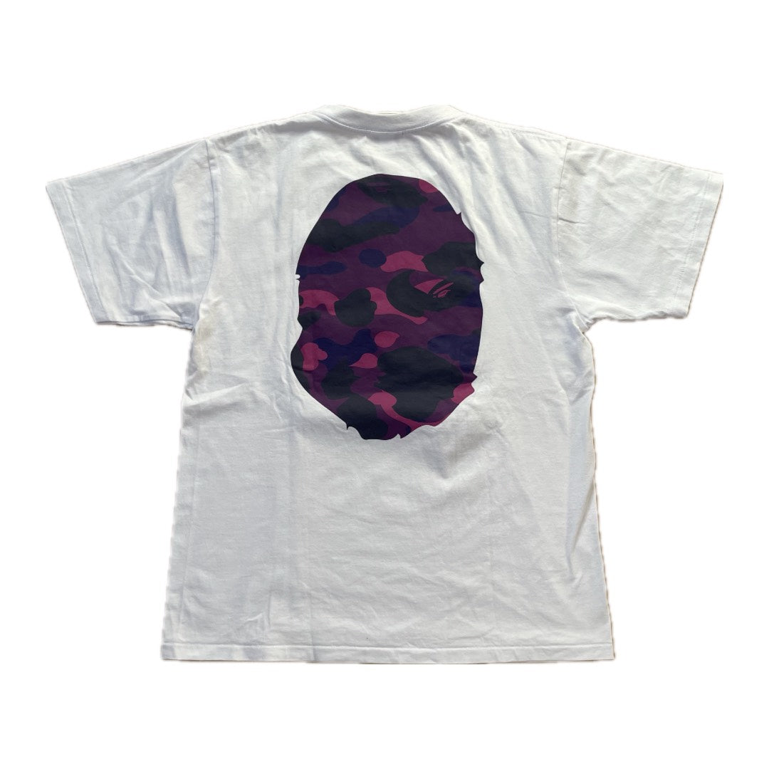 Bape Big Ape Head Purple Camo Black Tee (2010s)
