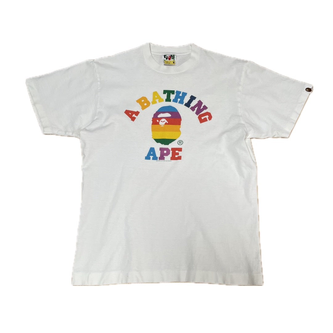Bape College Logo Multicolor Tee White (2008)