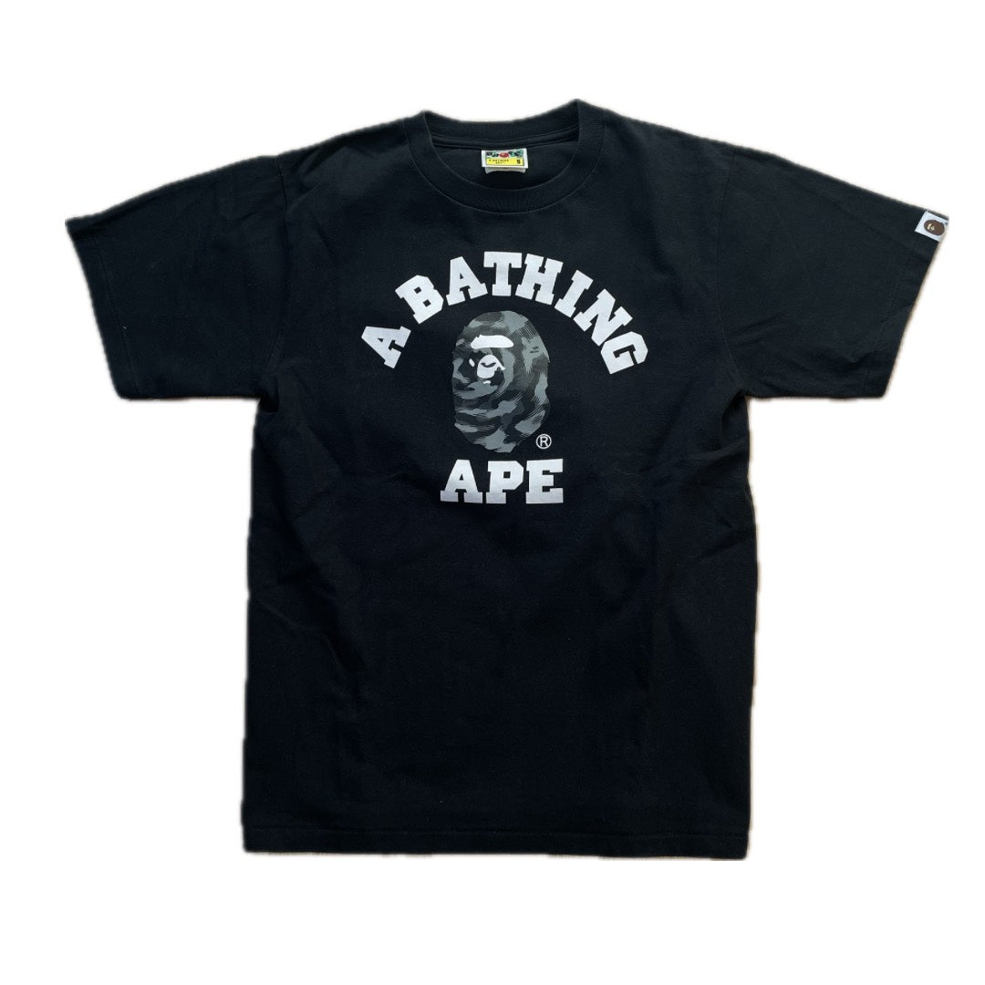 Bape College Logo Black Tee (2020s)