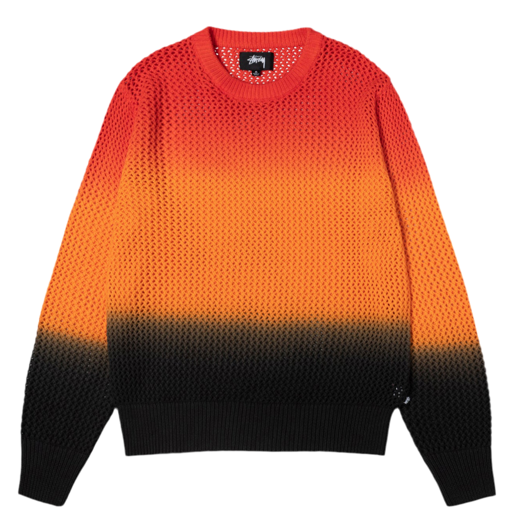 Stussy Pigment Dyed Loose Gauge Sweater Lava (2024)