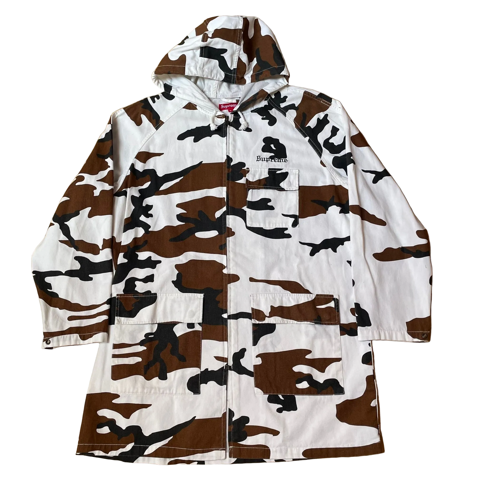 Supreme Cow Camo Twill Zip Parka Jacket (2016)