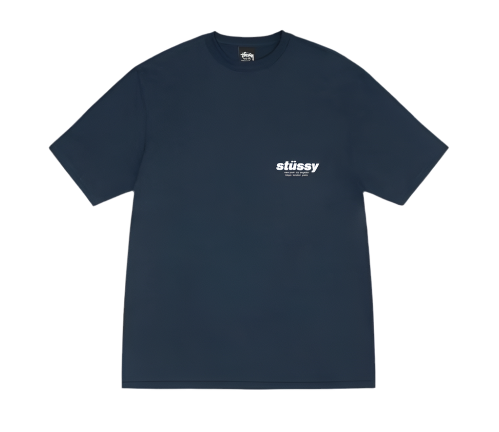 Stussy Rollers Navy Tee (2025)