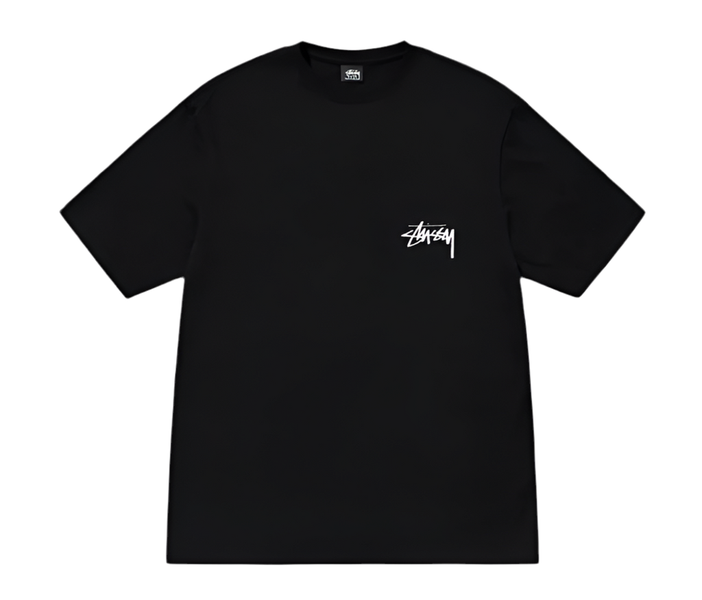 Stussy Stock Dog Black Tee (2025)