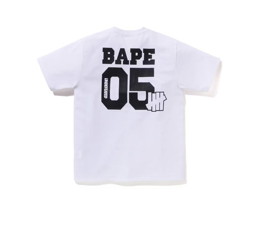 Bape x Undefeated College Logo White Tee (2021)