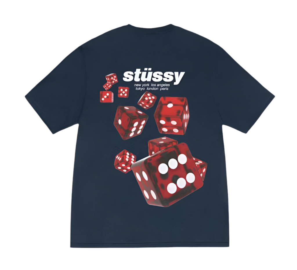 Stussy Rollers Navy Tee (2025)