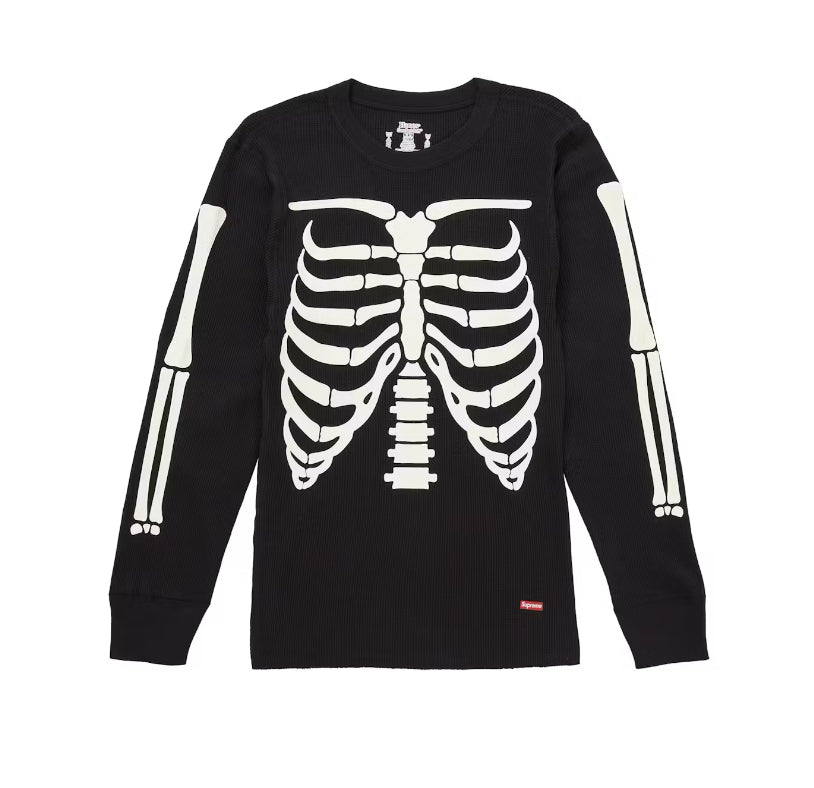 Supreme Hanes Bones Thermal Crew Black (2025)