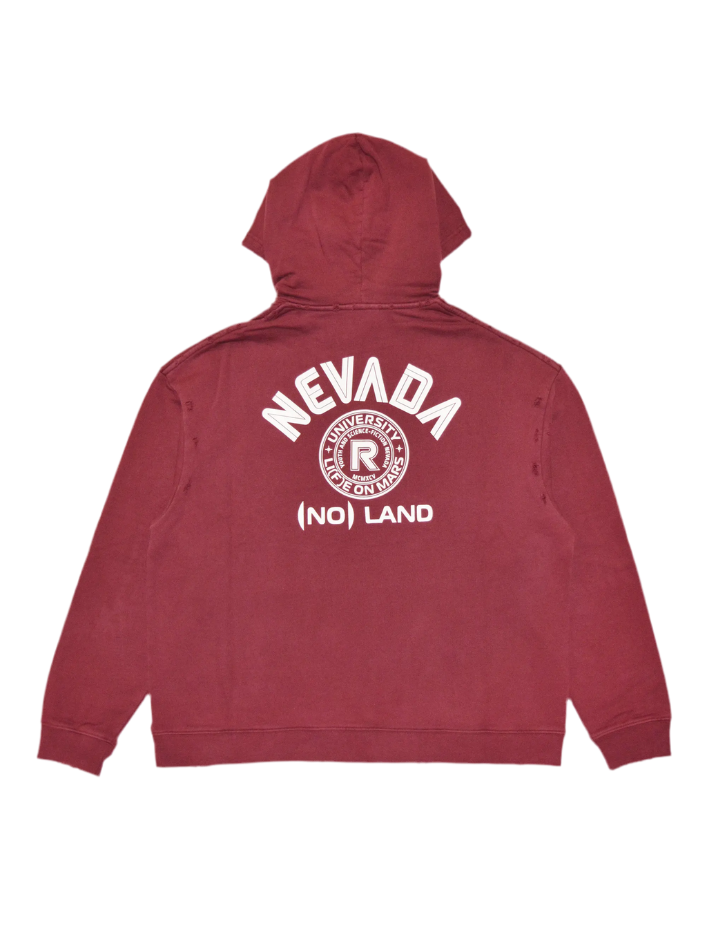 Raf Simons Distressed Nevada Burgudy Hoodie (2020)