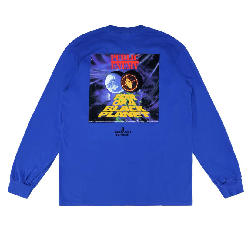 Supreme UNDERCOVER Public Enemy Counterattack L/S Tee Blue (2018)
