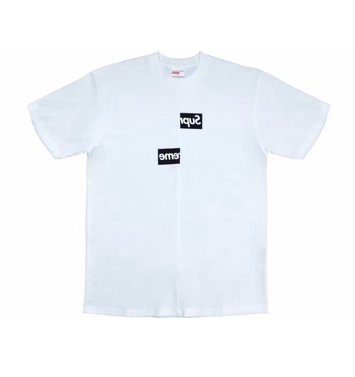 Supreme Comme des Garcons Split Box Logo Tee White (2018)