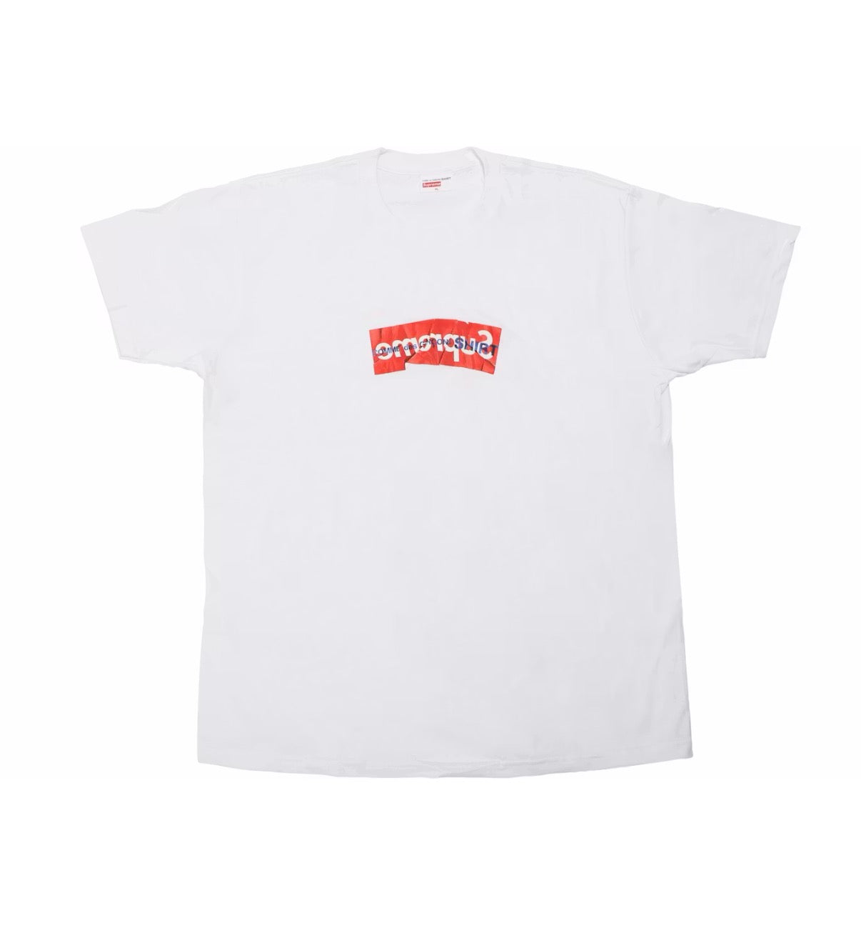 Supreme Comme Des Garcons SHIRT Box Logo Tee White (2018)