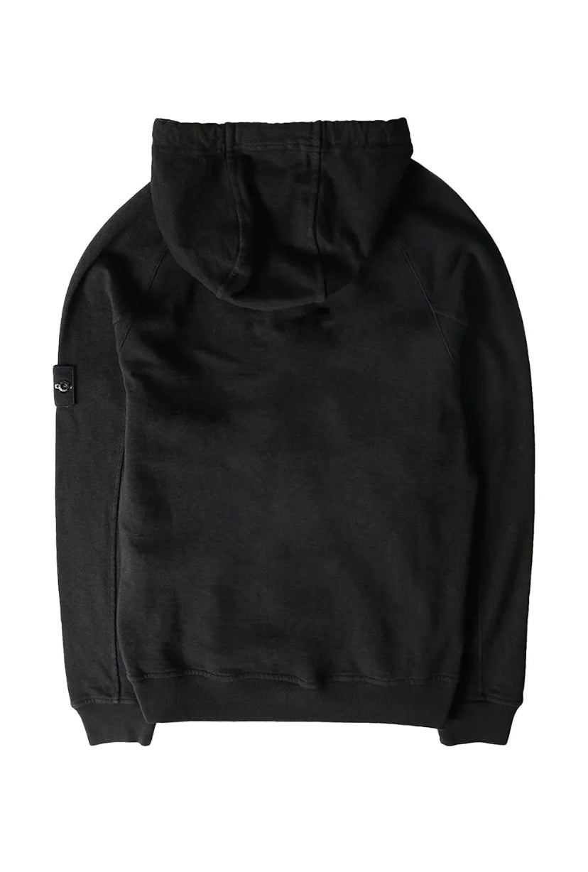 Stone Island Logo Patch Hoodie Black (2023)