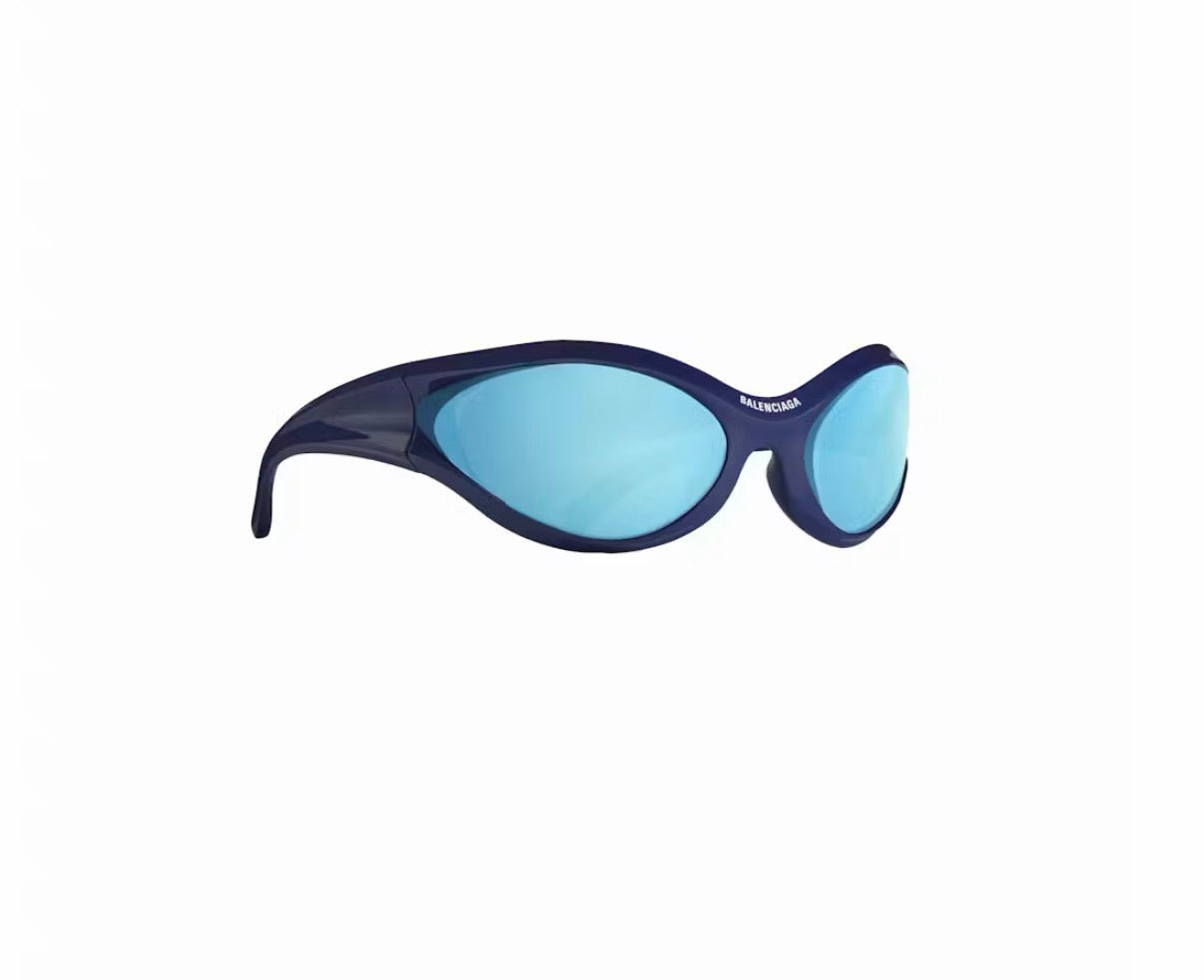 Balenciaga Dynamo Round Sunglasses Blue (2024)