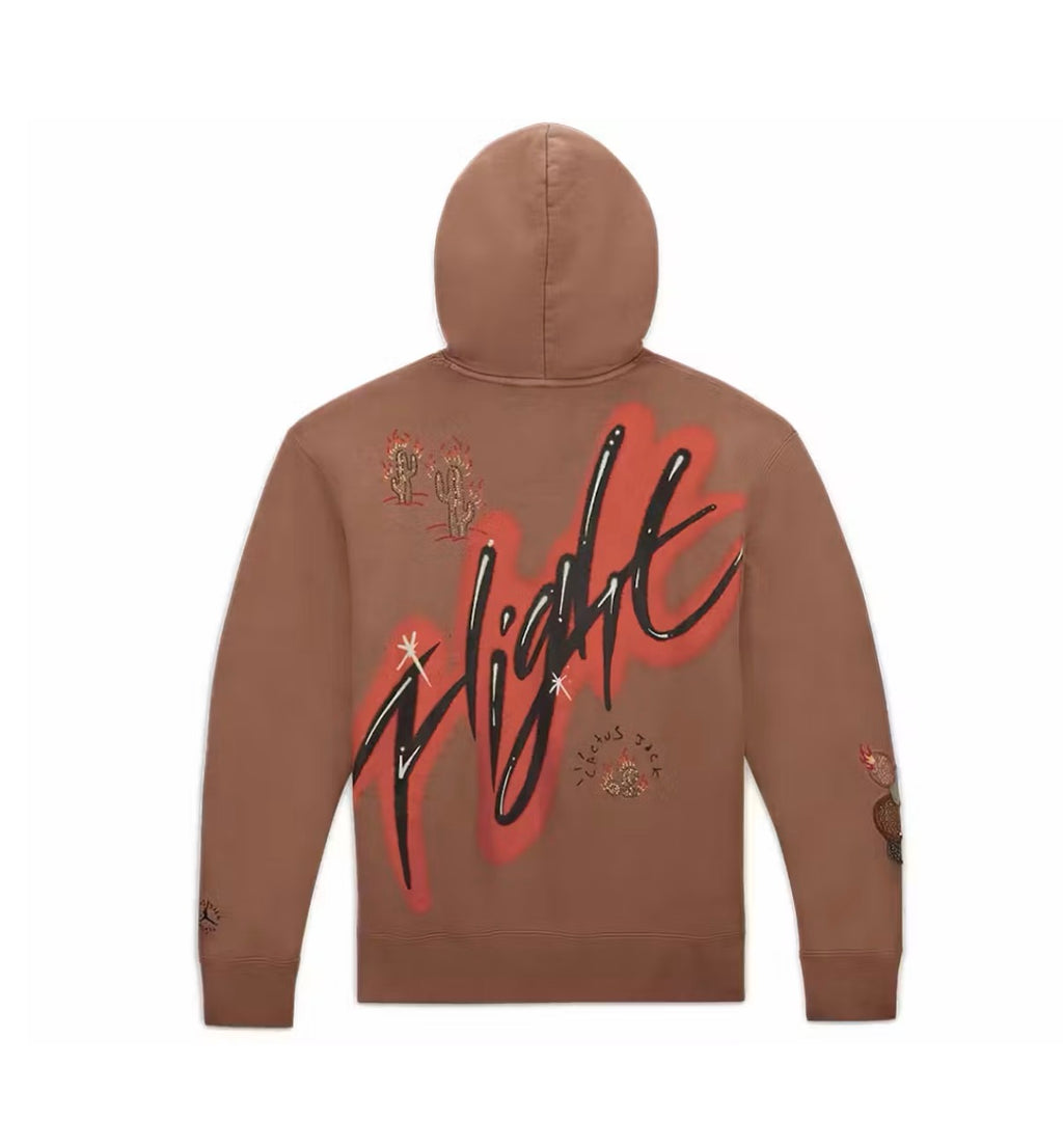Travis Scott x Jordan Flight Hoodie Brown (2022)