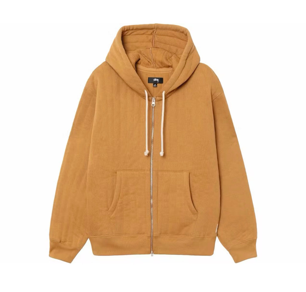 Stussy Vertical Quilted Zip Hoodie Tan (2023)