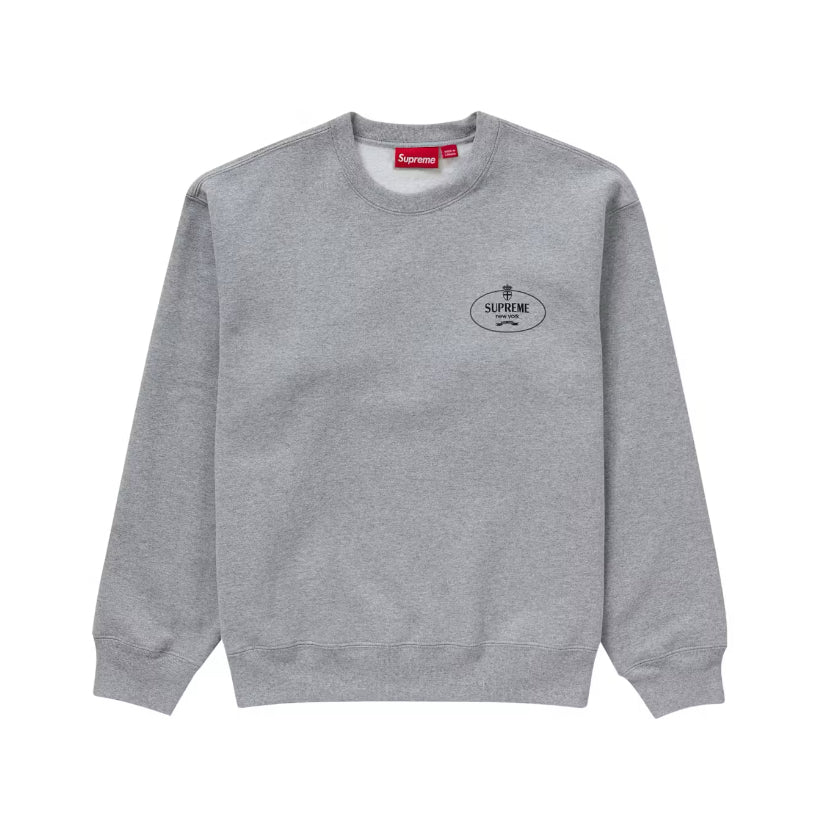 Supreme Crest Logo Crewneck Ash Grey (2024)