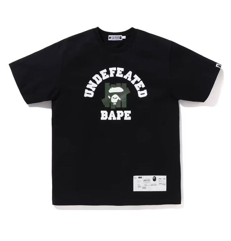 Bape Undefeated College Logo Black Tee (2022)