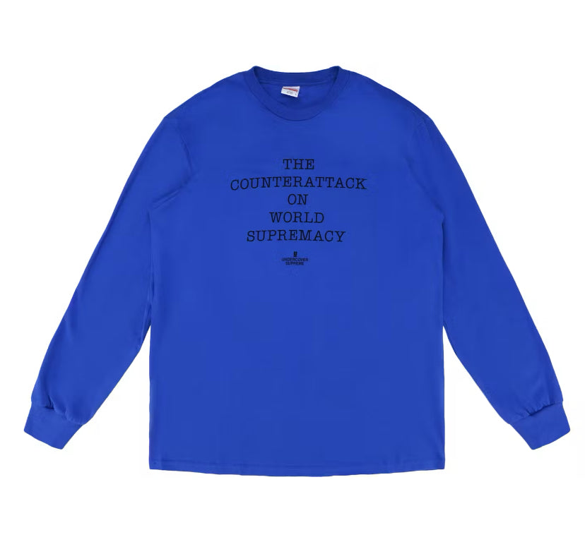 Supreme UNDERCOVER Public Enemy Counterattack L/S Tee Blue (2018)