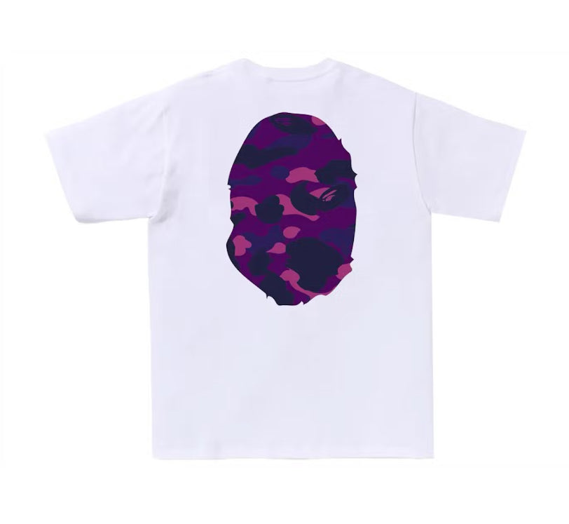 Bape Big Ape Head Purple White Tee (2021)