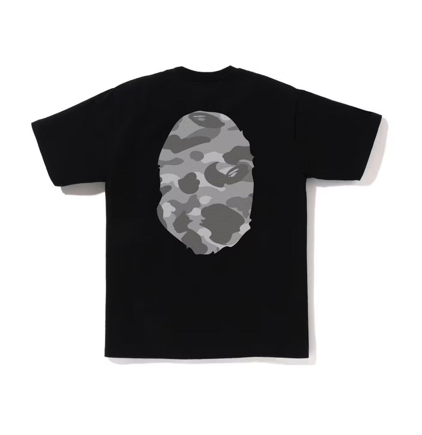 Bape Big Ape Head Honeycomb Grey Black Tee (2022)