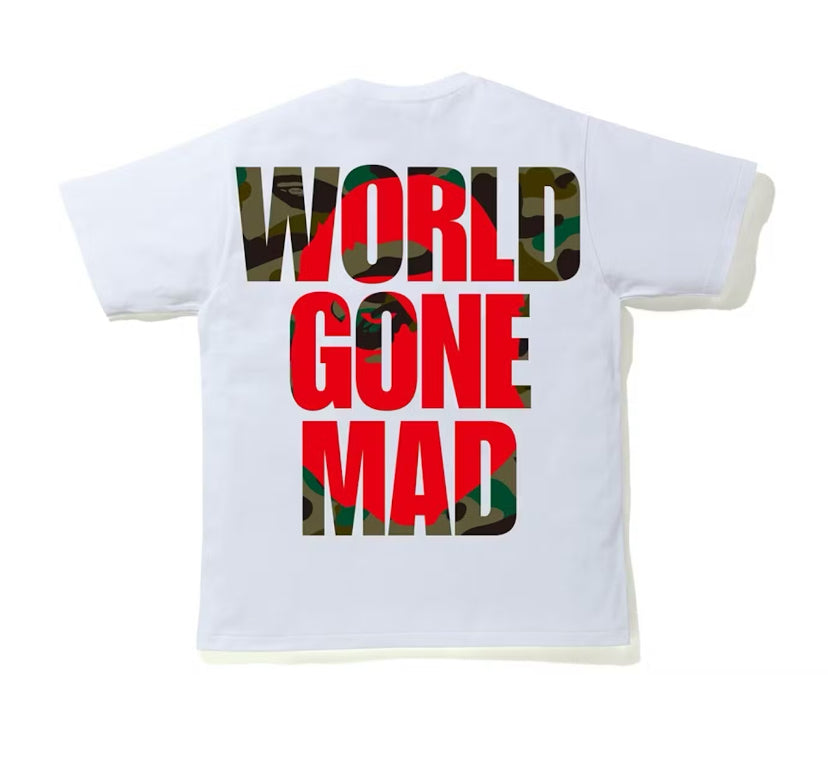 Bape World Gone Mad WGM 1st Camo White Tee (2021)
