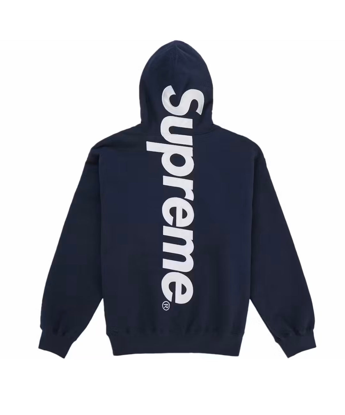 Supreme Satin Appliqué Hoodie Navy (2022)