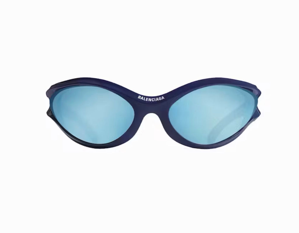 Balenciaga Dynamo Round Sunglasses Blue (2024)