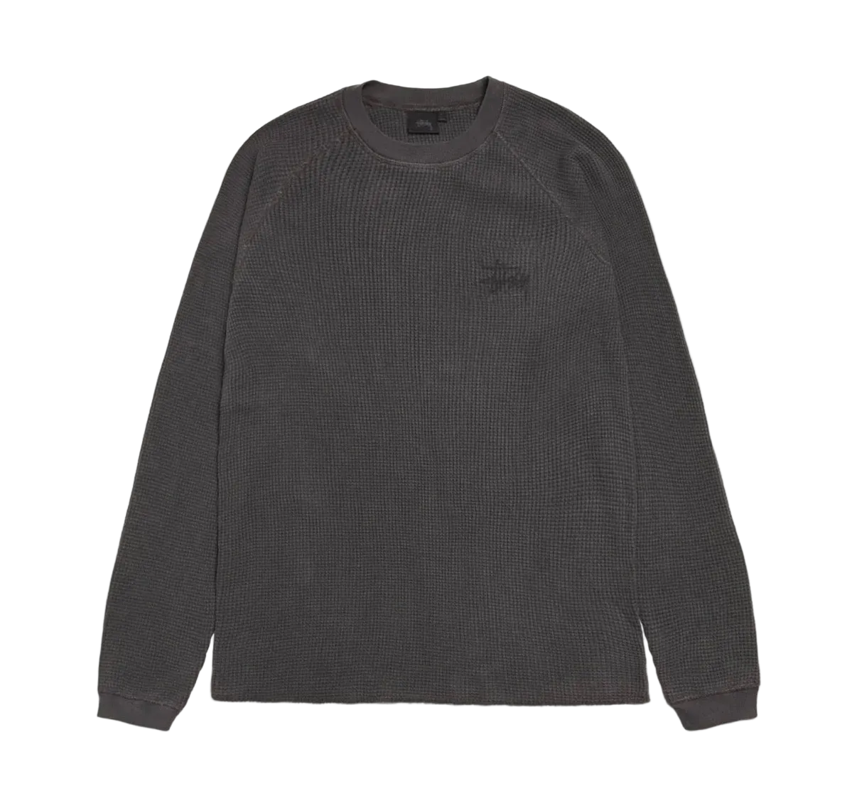 Stussy Basic Thermal Longsleeve Washed Black (2024)