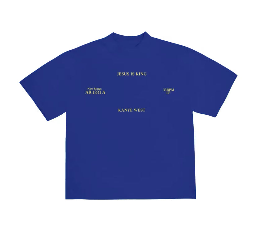 Kanye West Jesus Is King Vinyl I Blue Tee (2019)
