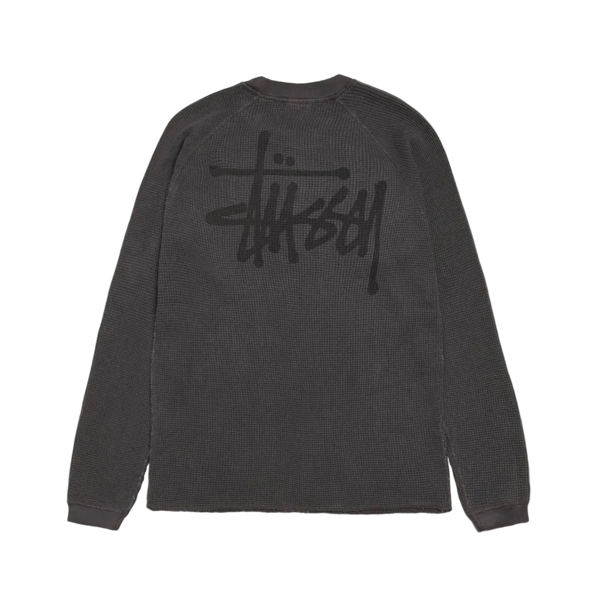 Stussy Basic Thermal Longsleeve Washed Black (2024)