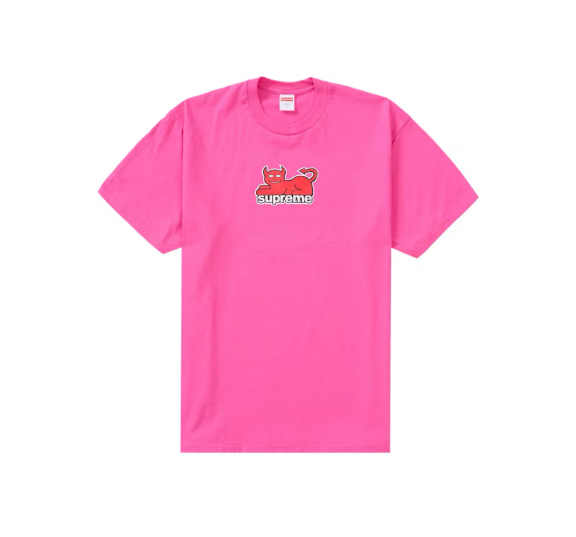 Supreme Toy Machine Devil Cat Pink Tee (2024)