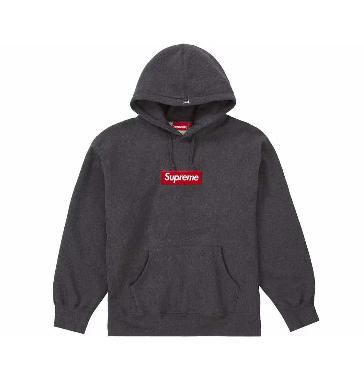 Supreme Box Logo Hoodie Charcoal (2021)