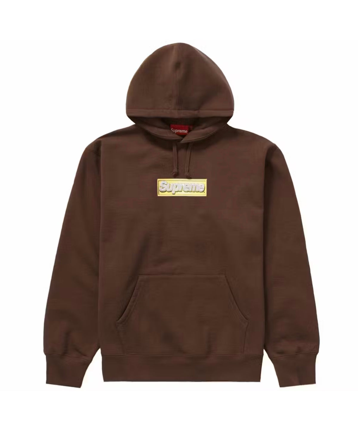 Supreme Bling Box Logo Hoodie Brown (2022)