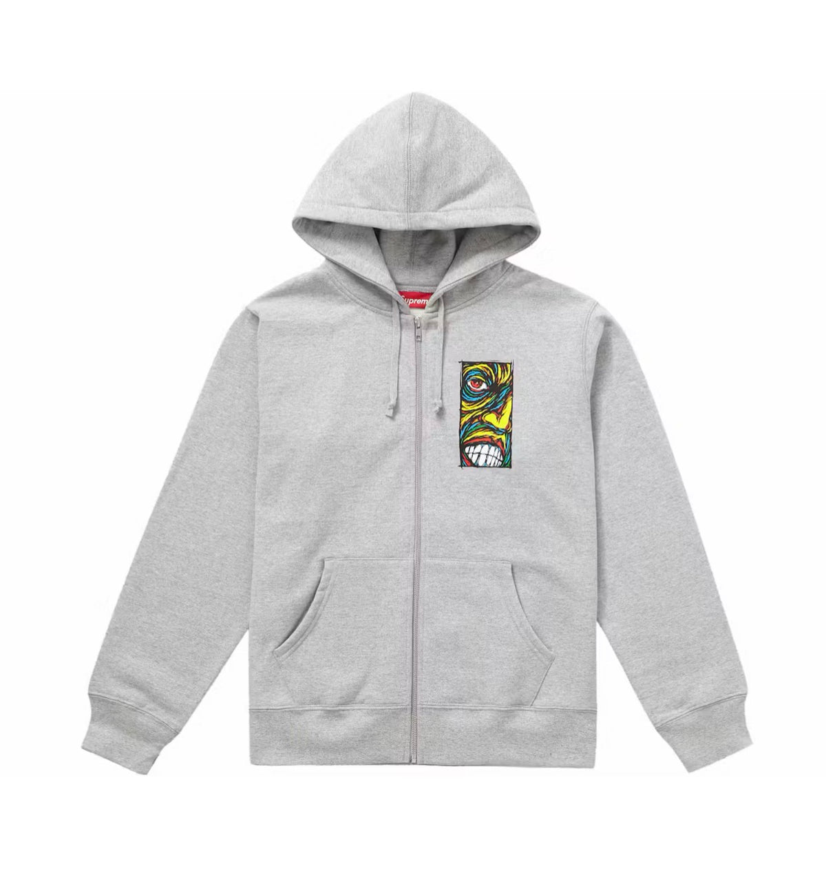 Supreme Disturbed Zip Up Hoodie Grey (2019)