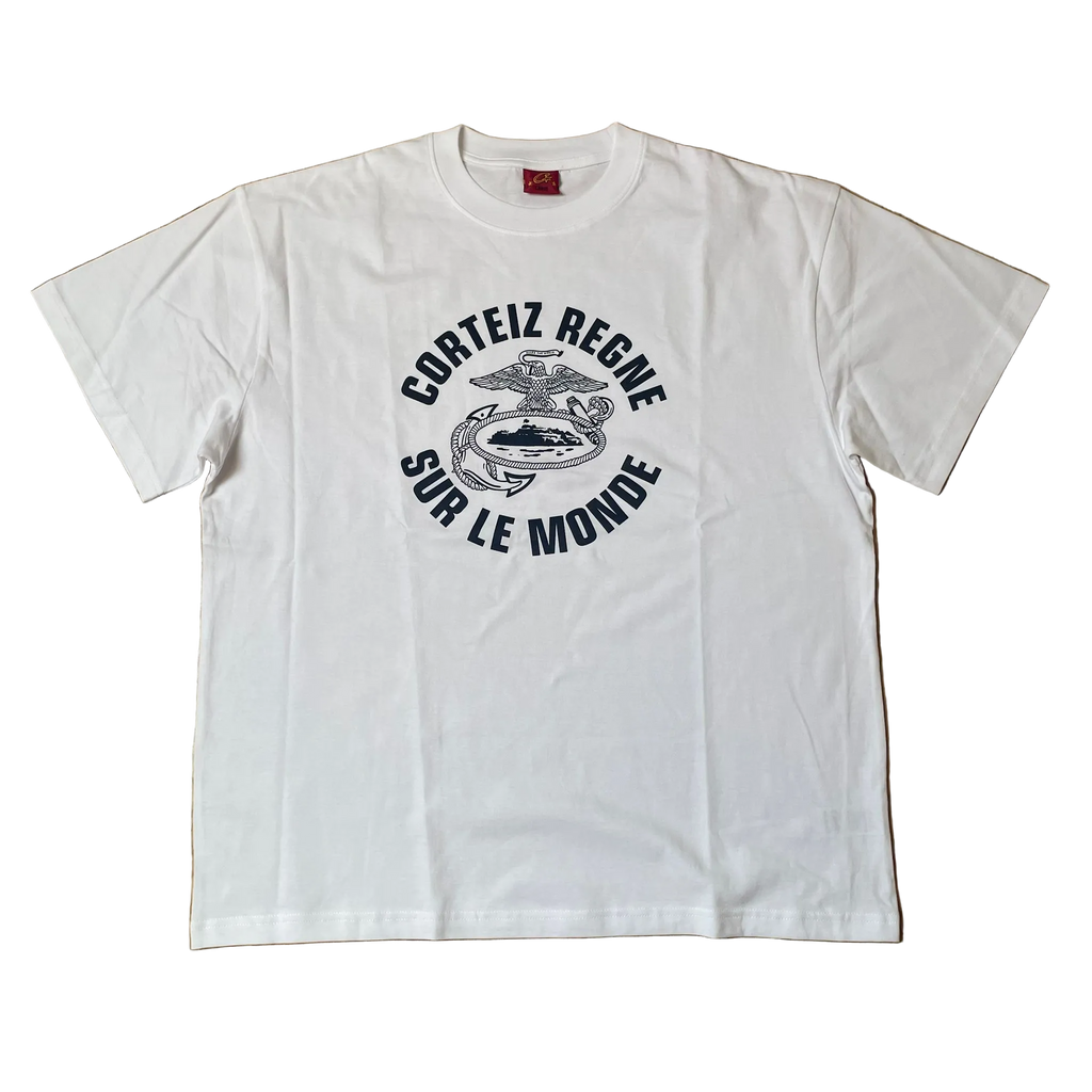 Corteiz Regne Sur Le Monde White Tee (2025)