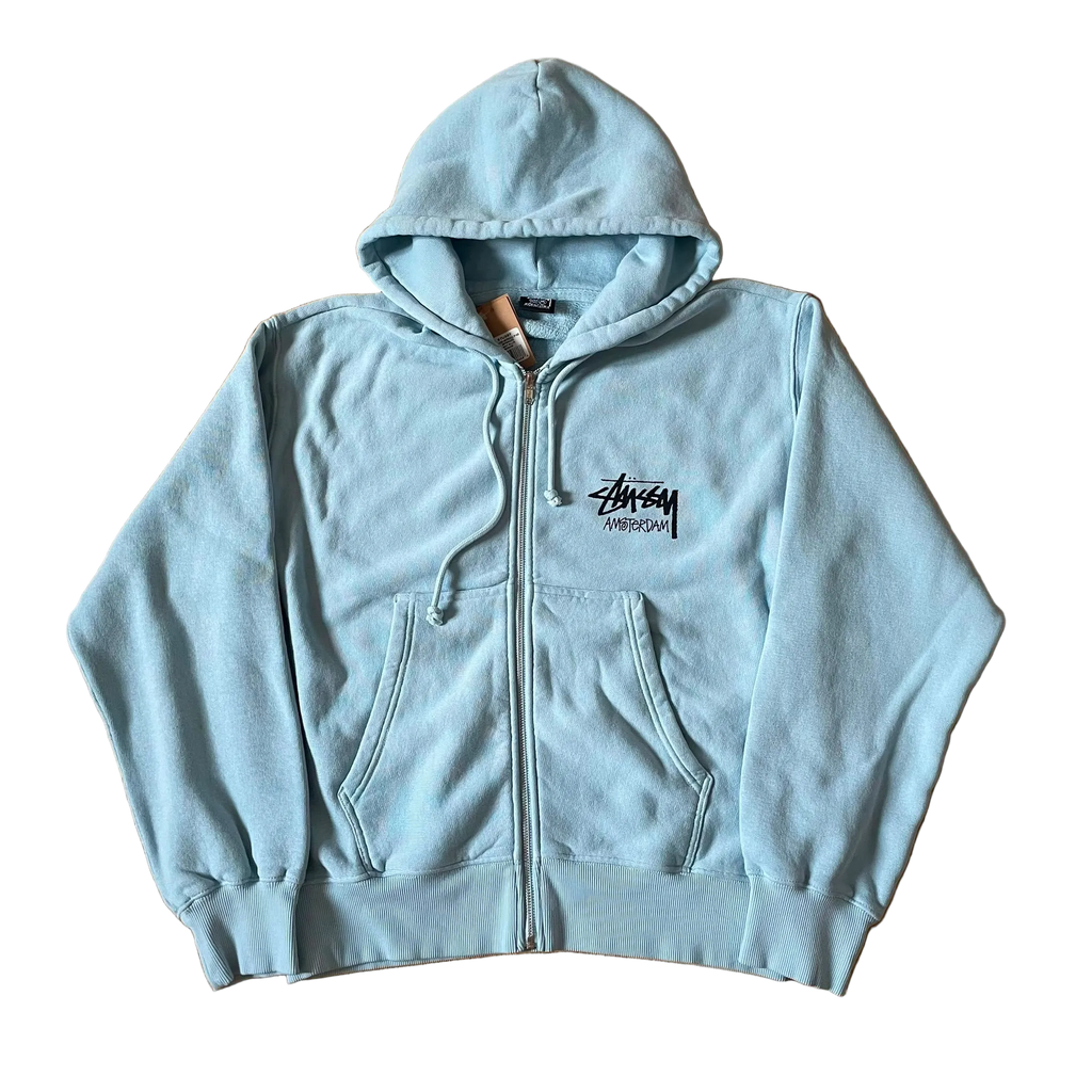 Stussy Amsterdam Zip Hoodie Sky Blue (2026)