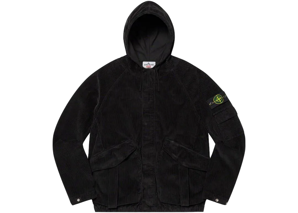 Supreme x Stone Island Corduroy Jacket Black (2020)