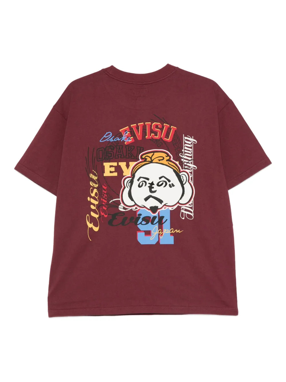 Evisu Henohenomohe Godhead Burgundy Tee (2026)