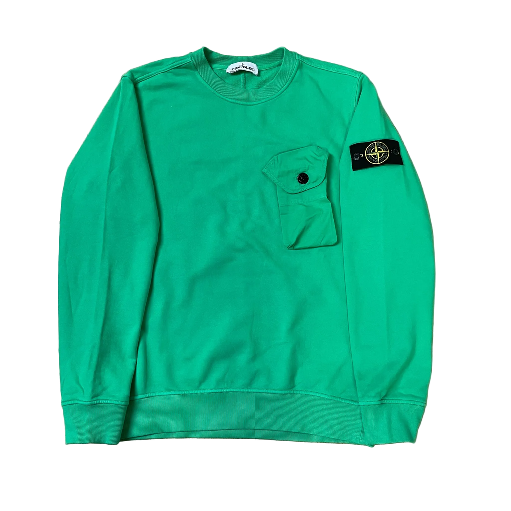 Stone Island Pocket Crewneck Green (2022)