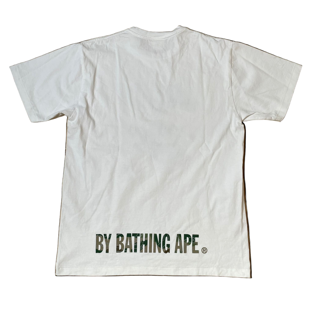 Bape Layered Line Camo Ape Face Tee White (2024)