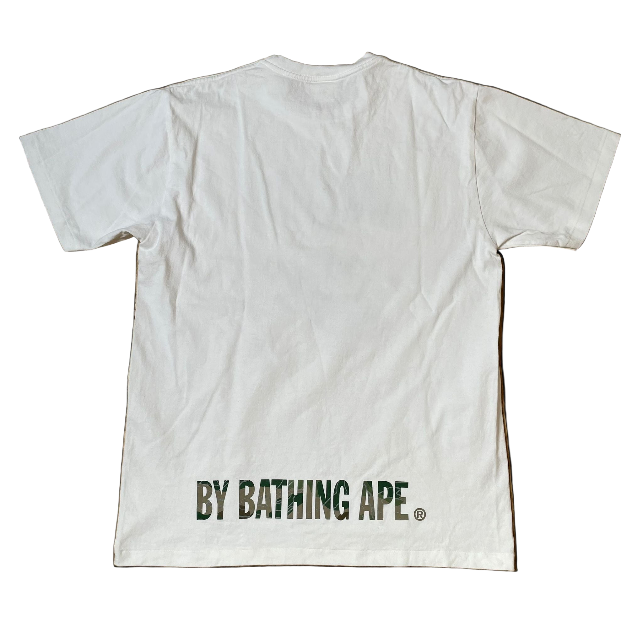 Bape Layered Line Camo Ape Face Tee White (2024)